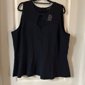 Lane Bryant Navy Dress Top.